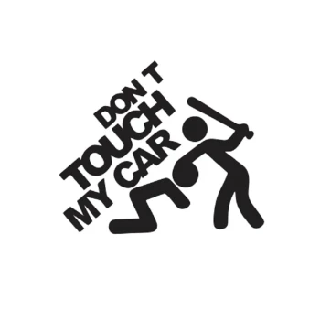 استیکر برچسب خودرو طرح dont touch my car  کد 1