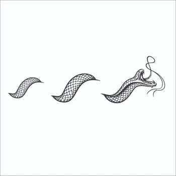 برچسب استیکر طرح مار ( سه تیکه)