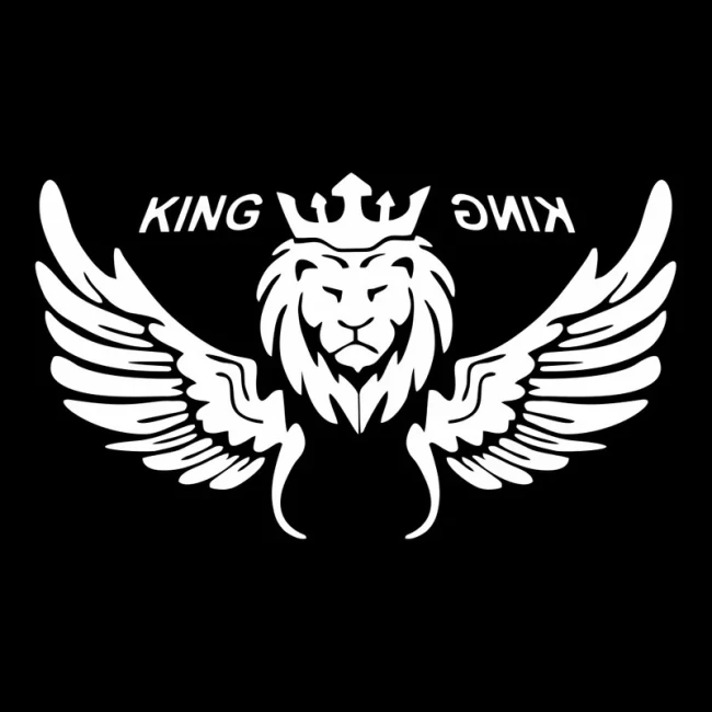 برچسب استیکر کینگ king  دو حالته ( از داخل و از بیرون)