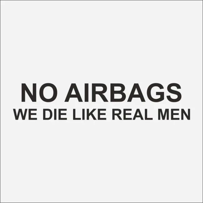 برچسب خودرو طرح no airbags، بدون ایربگ