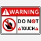 برچسب استیکر بدنه خودرو طرح دست زدن ممنوع Dont touch