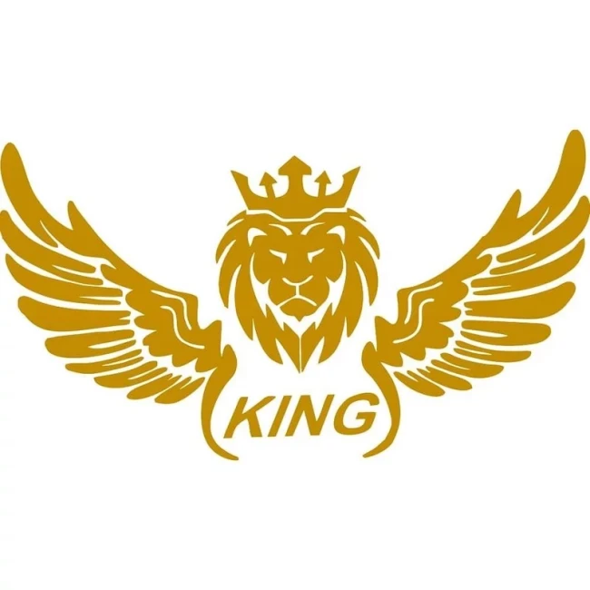 برچسب استیکر کینگ king  دو حالته ( از داخل و از بیرون)
