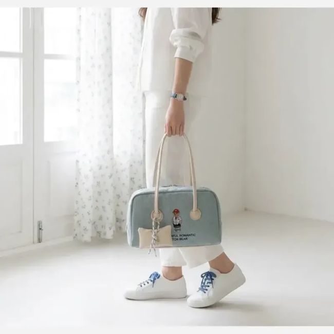 کیف زنانه پارچه ای طرح کنف روزمره