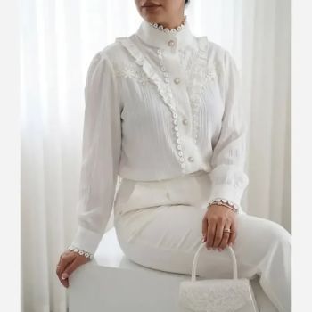شومیز زنانه مدل حسنا جنس توکی کراش سایز بزرگ