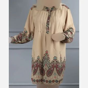 تونیک نخی زنانه وارداتی اندونزی سایز 40 تا 50