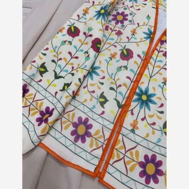 ست کت و دامن لینن فری سایز تا 48 تکرنگ