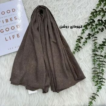 شال نخی برشکا ساده دور عدسی لمه قواره 170 در 45 سانت