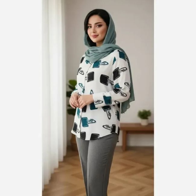 شومیز درسا جنس بوگاتی درجه یک فری سایز 38 تا 46