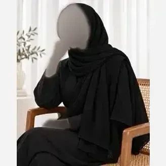 شال نخی ساده منگوله دار برشکا مشکی