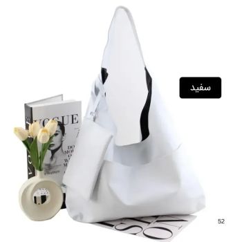 کیف زنانه روزمره و مدرسه چرم مصنوعی مشکی ابعاد 50 در 30 سانتیمتر
