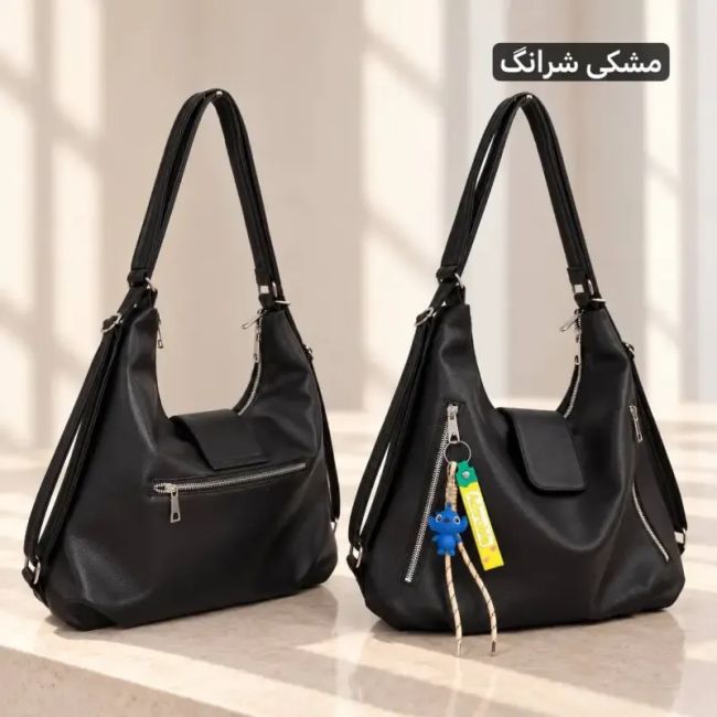 کیف دو کاره دستی و کوله پشتی دخترانه چرم مصنوعی روزمره مدرسه و دانشگاه ابعاد 36 در 35 سانتیمتر
