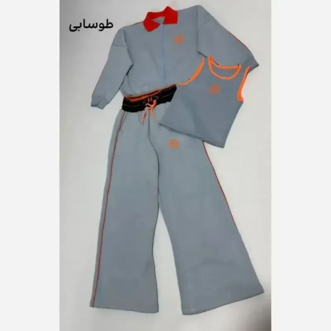 ست سه تیکه سویشرت شلوار و کراپ دورس داخل کرک هرمس