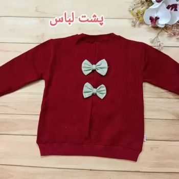 بلوز دورس و شلوار کتان دخترانه مدل پشت پاپیون