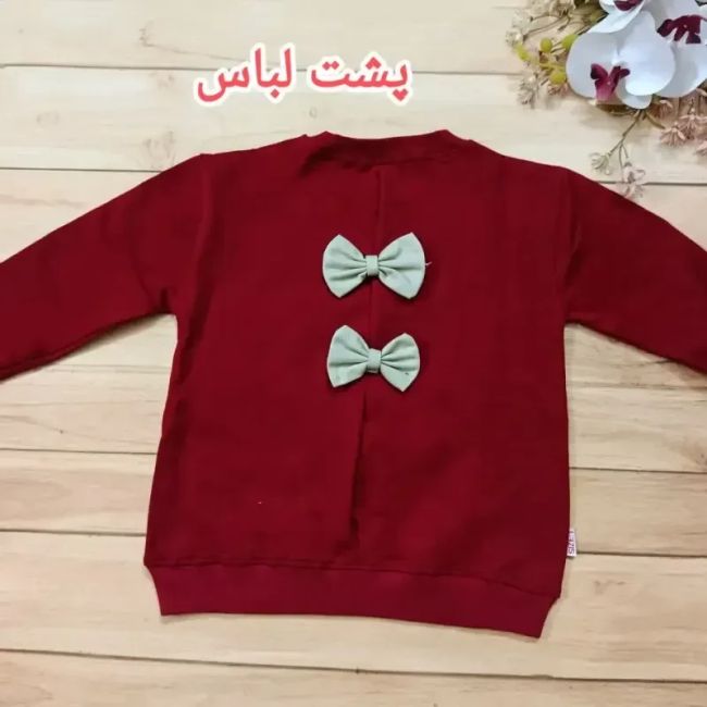 بلوز دورس و شلوار کتان دخترانه مدل پشت پاپیون