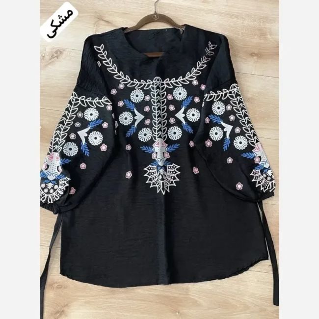 تونیک چاپی رنگی آرامش جنس شانتون درجه یک فری سایز