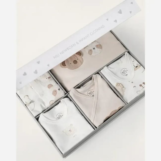 ست 13 تیکه نوزادی بیمارستانی طرح خرس و کوالا نخ پنبه سایز 0 تا 3 ماه
