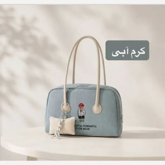 کیف زنانه روزمره پارچه ای طرح کنف با آستر ساتن (2)