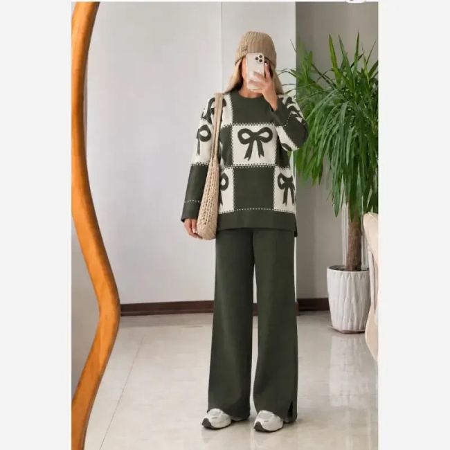 ست بافت پاپیون ادرینا بافت گرم بالا سایز 38 تا 48