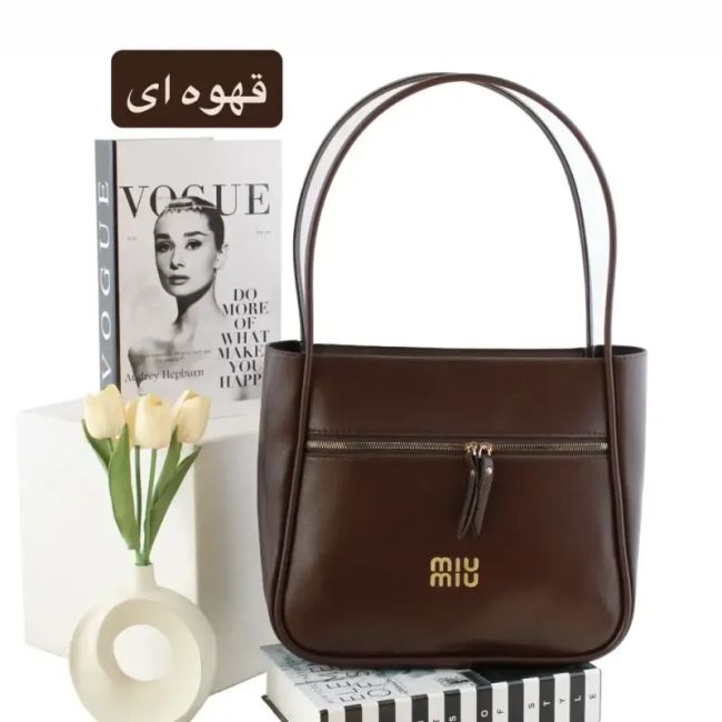 کیف زنانه چرم مصنوعی روزمره اسپرت ابعاد 40 در 35 سانتیمتر