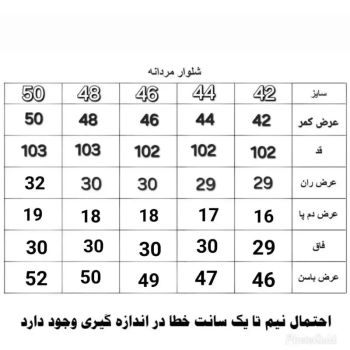 شلوار جین مردانه راسته آبی یخی سایز 42 تا 58 (2)
