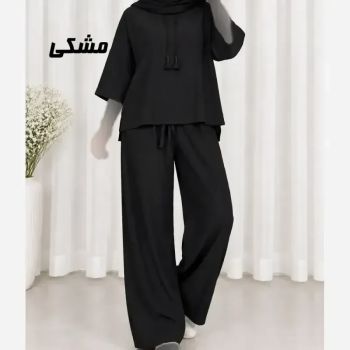 ست بلوز و شلوار زنانه بیرونی جنس صوفیا فری سایز مناسب تا سایز 50 چهارفصل