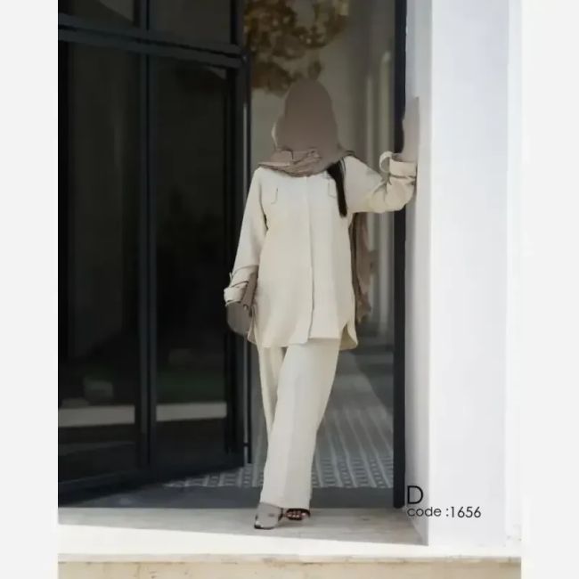 ست مانتو و شلوار زنانه مدل تارا جنس شانتون درجه یک
