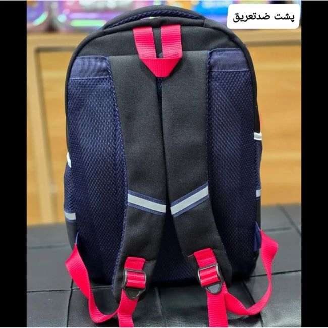 کوله پشتی مدرسه پسرانه مقطع ابتدایی سه خانه ضدتعریق طرح عکسدار