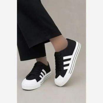 کتونی ونس سه خط رویه کتان زیره پی وی سی سایز 37 تا 40