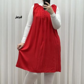 سارافون نخی زنانه کوتاه ساده فری سایز مناسب تا سایز 52