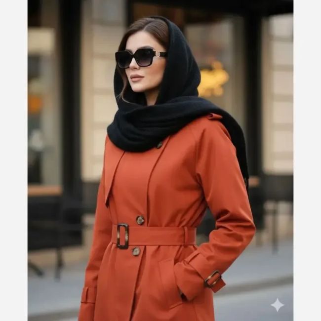 ترنچ کت زنانه کتان زارا آستردار مدل الین