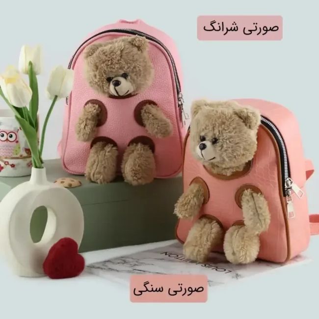 کوله پشتی چرم مصنوعی روزمره زنانه ابعاد 22 در 17 سانتیمتر (2)