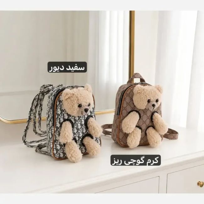 کوله پشتی چرم مصنوعی روزمره زنانه ابعاد 22 در 17 سانتیمتر (2)