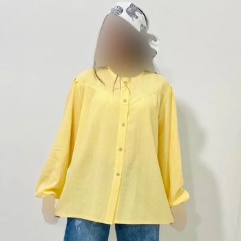 شومیز لینن مجلسی زنانه قد 69 سانت دورسینه 120 سانت آستین 58 سانت کد 1333