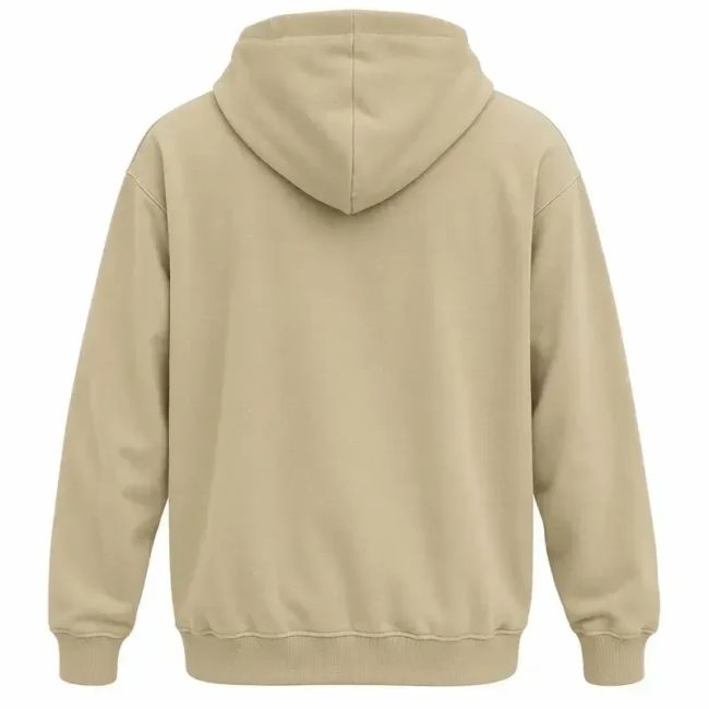 سویشرت مردانه کلاه دار پنبه ای طرح حروف با زیپ سراسری و جیب کانگورویی