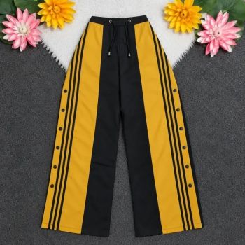 شلوار بگ کتان زارا بغل دکمه سه خط قد 105