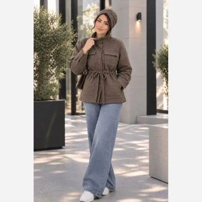 پالتو بالاتنه شال دار کمرگت فوتر