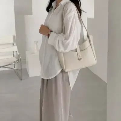 کیف زنانه روزمره چرم مصنوعی با دو بند و جیب داخلی و بیرونی