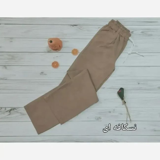 شلوار نیم بگ لینن زنانه سایز 38 تا 48 قد 100 سانت