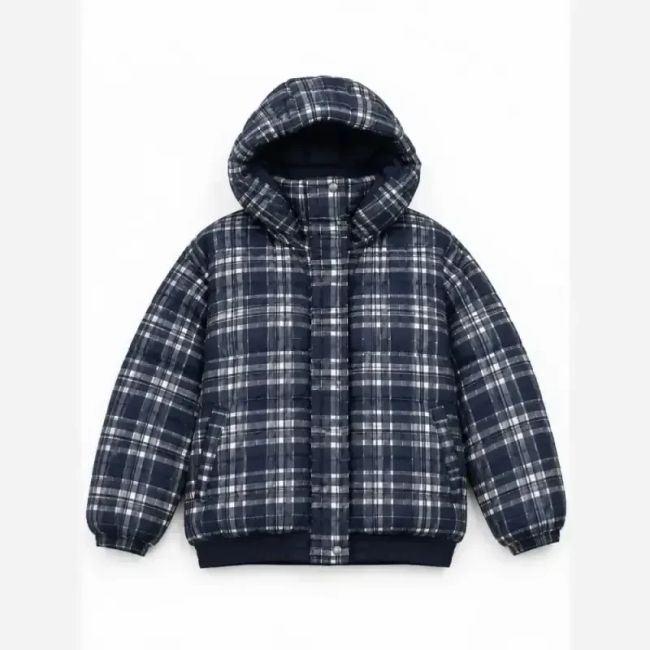 کاپشن چهارخونه جنس بارونی سایز M تا 2XL قد 56