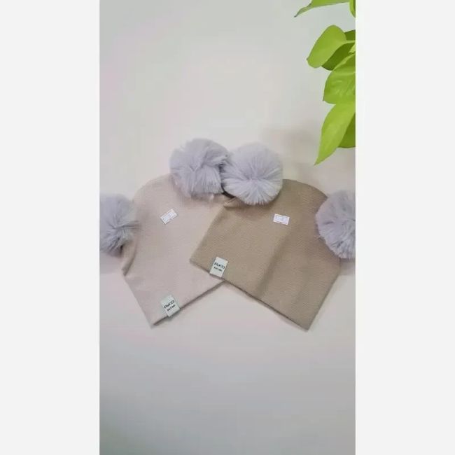 کلاه کودک پومدار فانریپ پنبه اسپرت سایز 1 و 2 مناسب 1 تا 4 سال