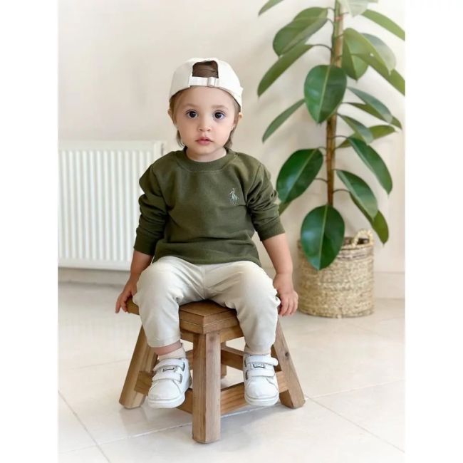 بلوز بیسکوییتی تمام نخ اسپرت زنانه پاییزه خنک