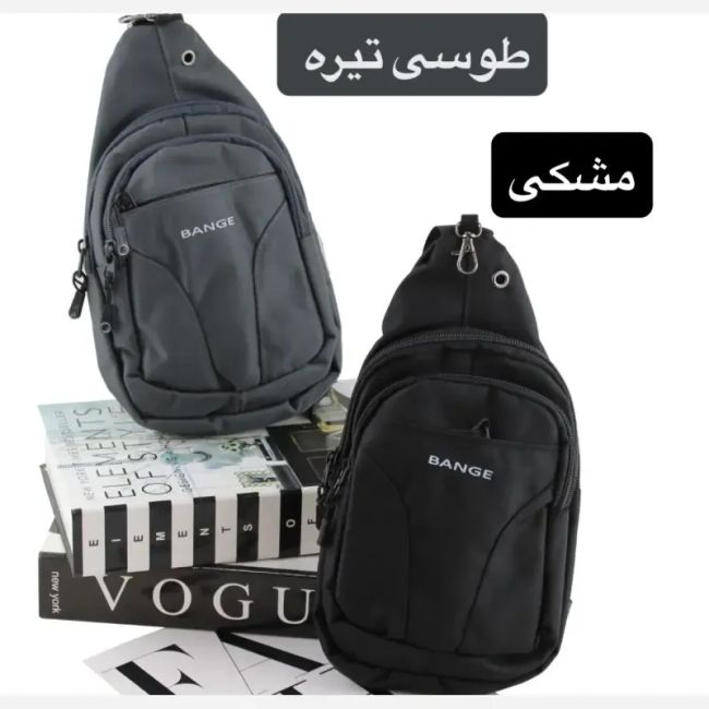 بادی بگ مردانه پارچه ای ابعاد 20 در 10 سانتی متر دارای 3 جیب بیرونی و 1 جیب داخلی آستر ساتن