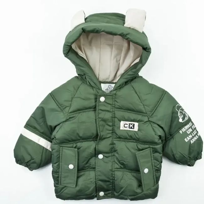 کاپشن پسرانه میکی موس یشمی شمعی آستر خز و ساتن