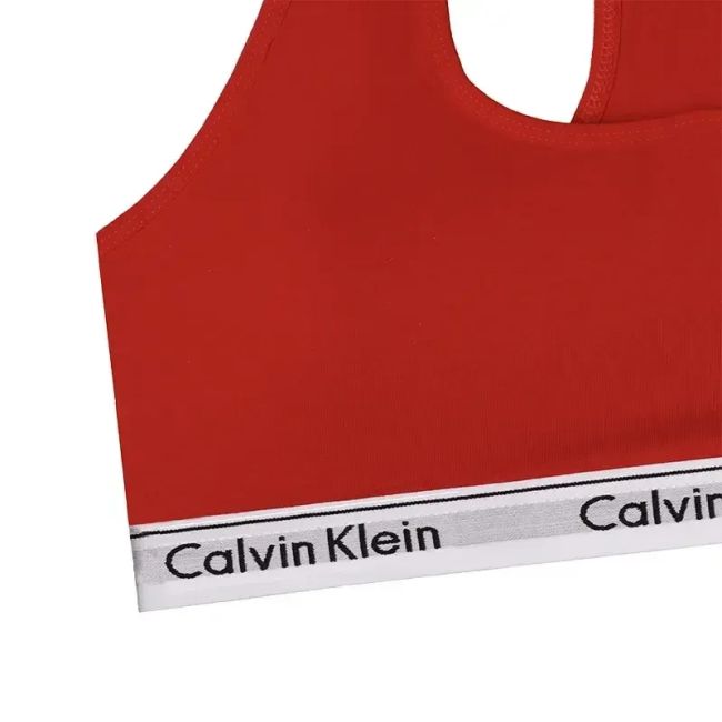 ست نیم تنه و شورت زنانه ورزشی کش اسپرت نخی پنبه ای کاپ متحرک Calvin Klein