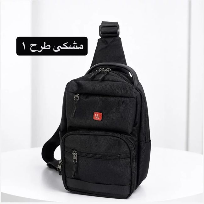 کیف مردانه اسپرت روزمره پارچه ای زیپی بند بلند 7 جیب