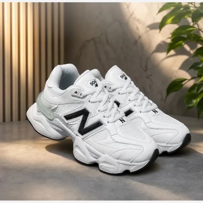کفش اسپرت مردانه نیوبالانس 9060 رویه راشل و چرم مصنوعی زیره دو رنگ