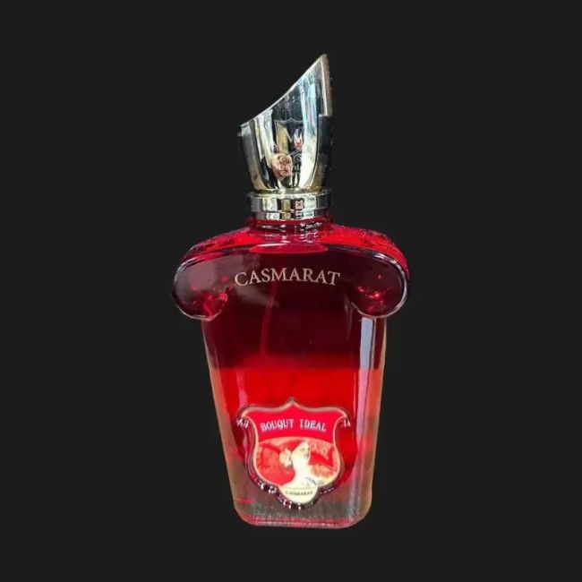عطر زنانه فرگرنس ورد مدل کازاموراتی بوکت آیدل قرمز ادوپرفیوم حجم 100 میل طبع گرم و شیرین شرقی چوبی