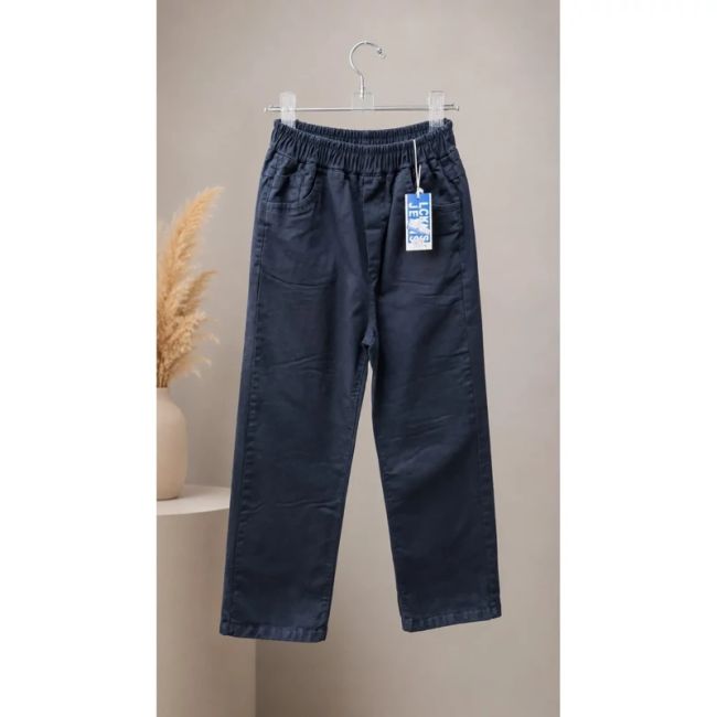شلوار کتان اسپرت مدرسه و مجلسی رنگ سورمه ای سایز 75 تا 100