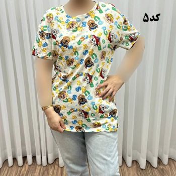 تیشرت طرحدار H&M کد 1170 آبرفت و رنگ رفت ندارد چروک نمیشود سایزبندی کامل S تا XXXL