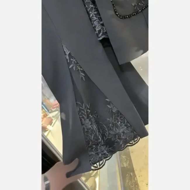 کت شلوار مجلسی گیپوری زنانه مازراتی مشکی